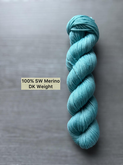Robyn's Egg Blue Artisan Hand Dyed Merino Wool Yarn