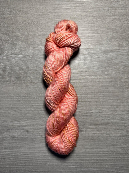 Rose Gold Artisan Hand Dyed Merino and Silk Yarn