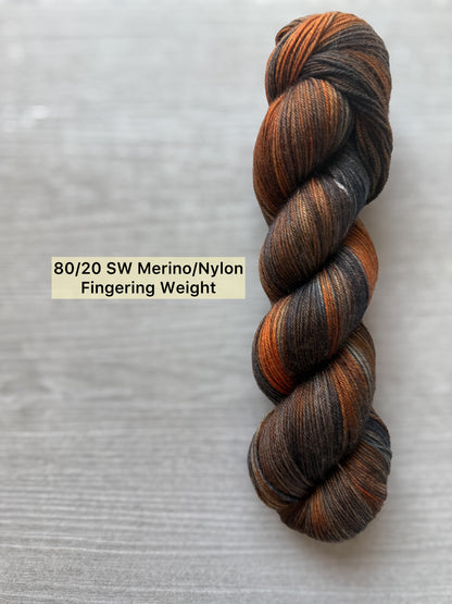 Rusty Nail Artisan Hand Dyed Merino Wool Yarn