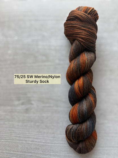 Rusty Nail Artisan Hand Dyed Merino Wool Yarn