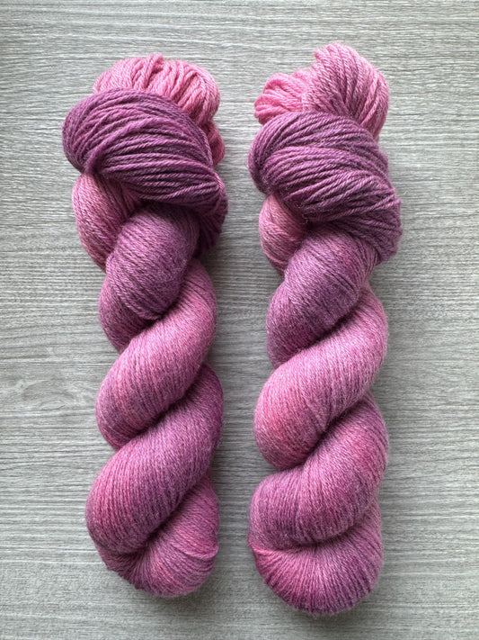 Saskatoon Berry Artisan Hand Dyed Merino Wool Yarn