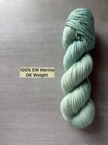 Sea Glass Artisan Hand Dyed Merino Wool Yarn