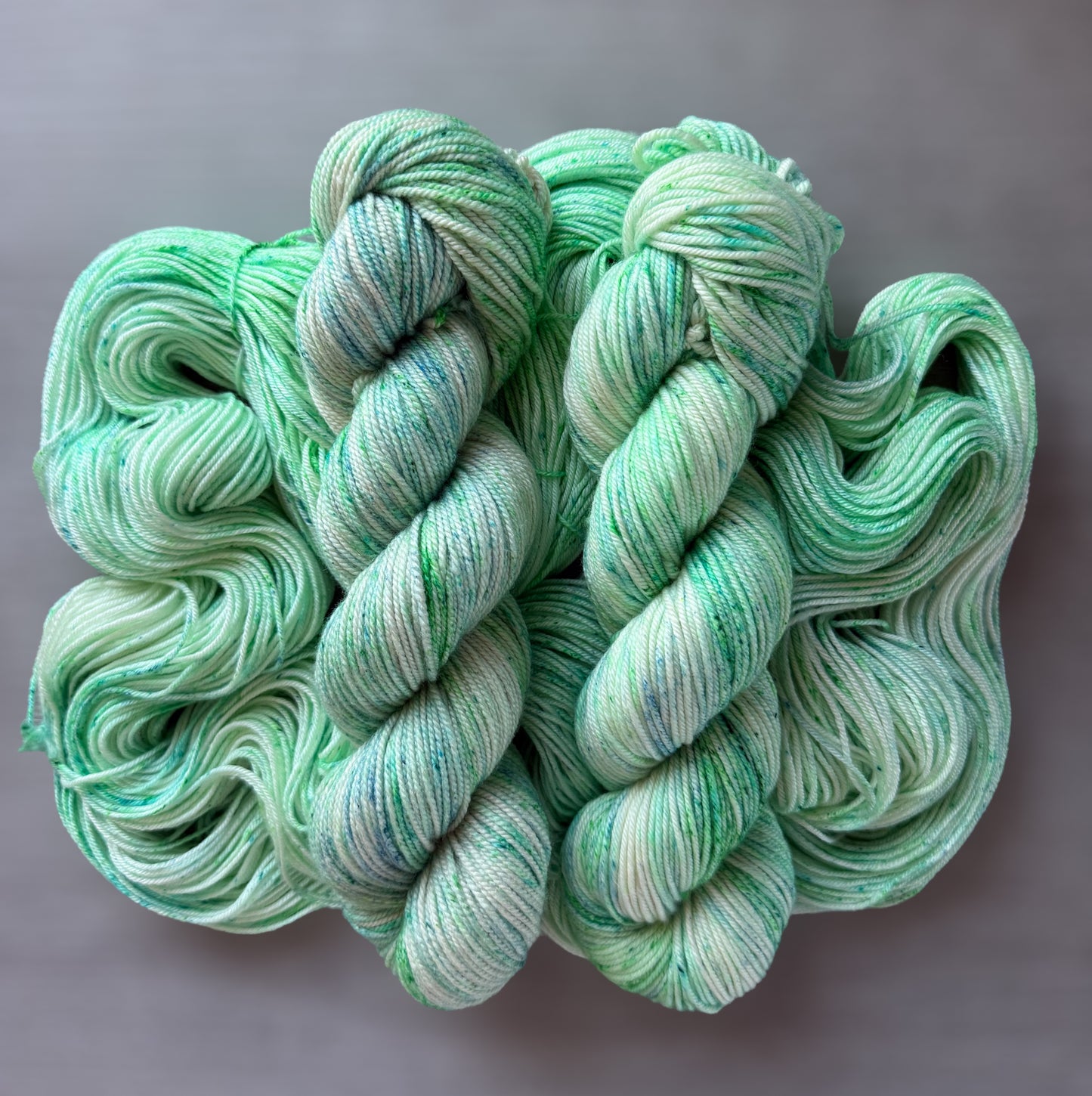 Sea Glass Speckled Hand Dyed Merino Wool Yarn