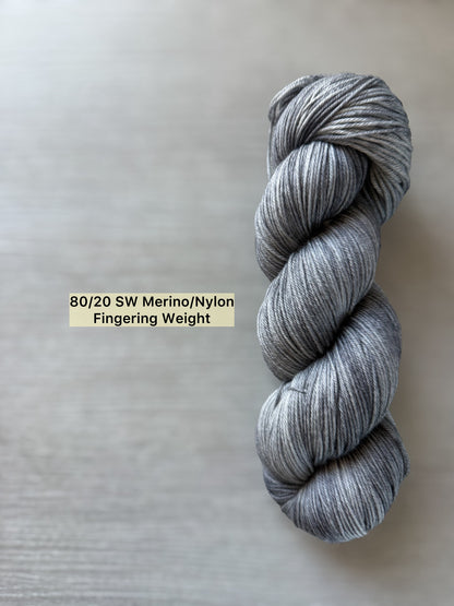 Shadow Marbled Artisan Hand Dyed Merino Wool Yarn