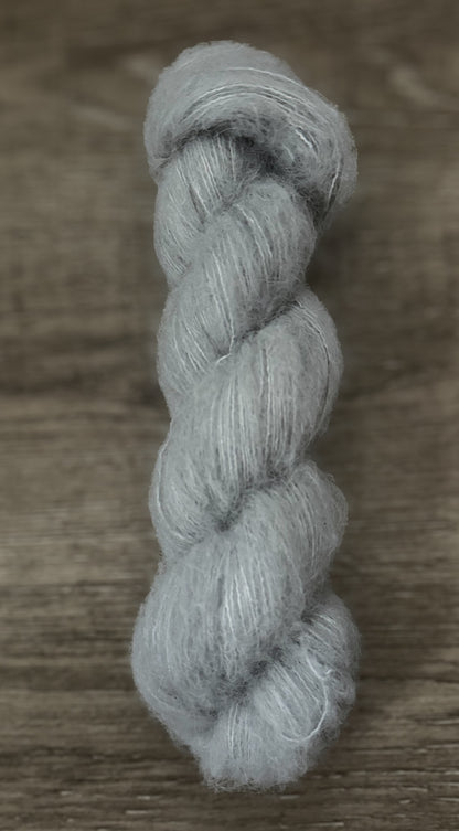 Silver Lining Suri/Silk Artisan Hand Dyed Yarn