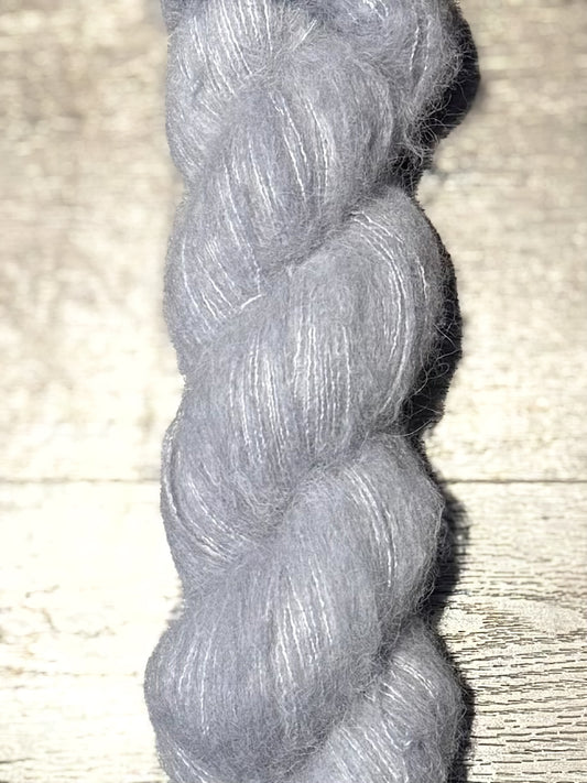 Silver Lining Suri/Silk Artisan Hand Dyed Yarn