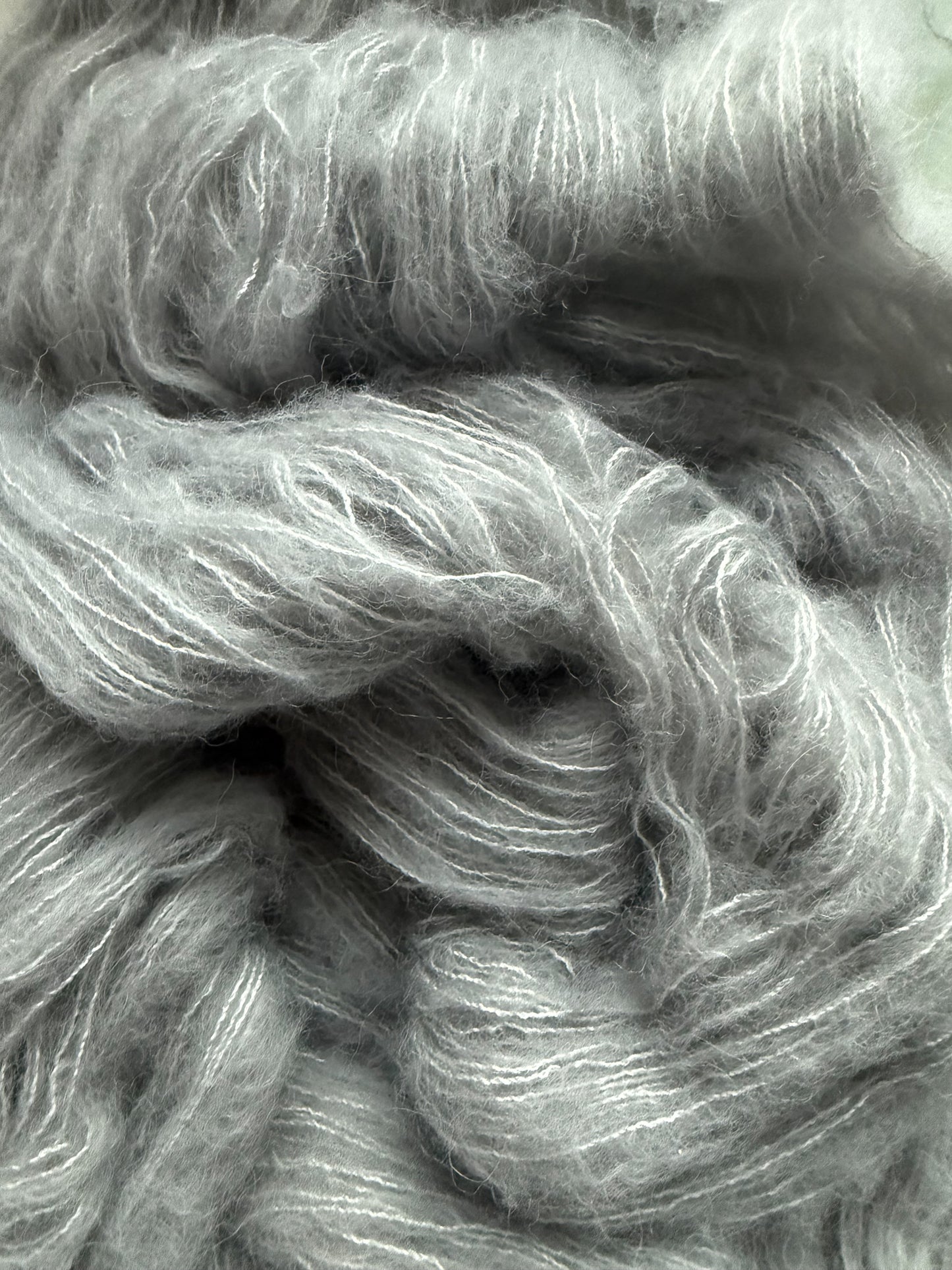 Silver Lining Suri/Silk Artisan Hand Dyed Yarn