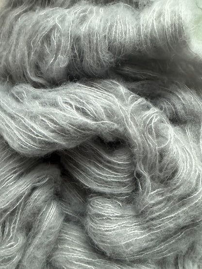 Silver Lining Suri/Silk Artisan Hand Dyed Yarn