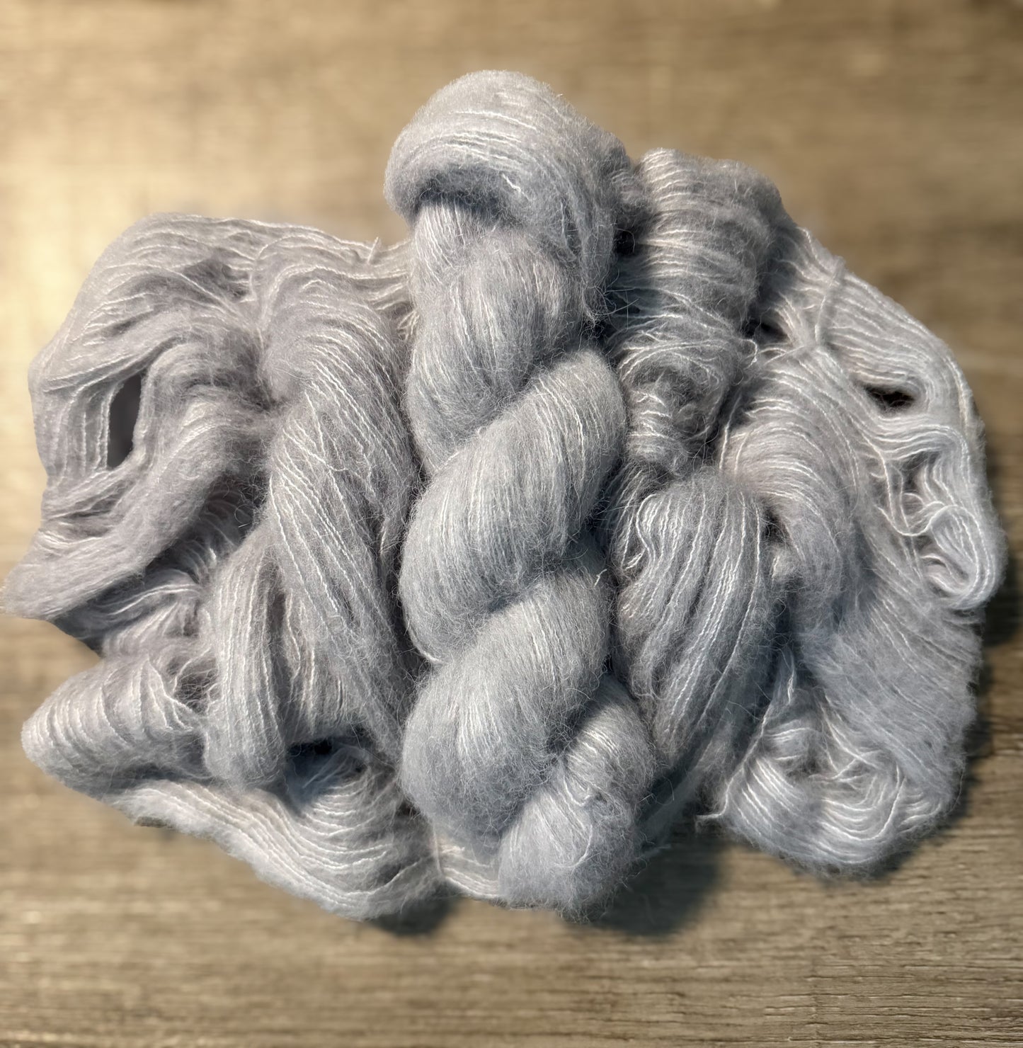 Silver Lining Suri/Silk Artisan Hand Dyed Yarn