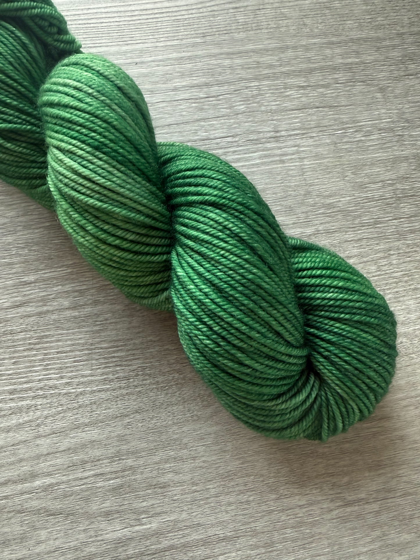 Stained Glass Green Artisan Hand Dyed Merino Wool Yarn