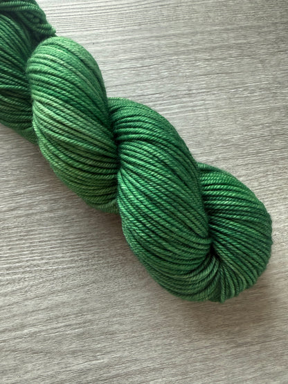 Stained Glass Green Artisan Hand Dyed Merino Wool Yarn