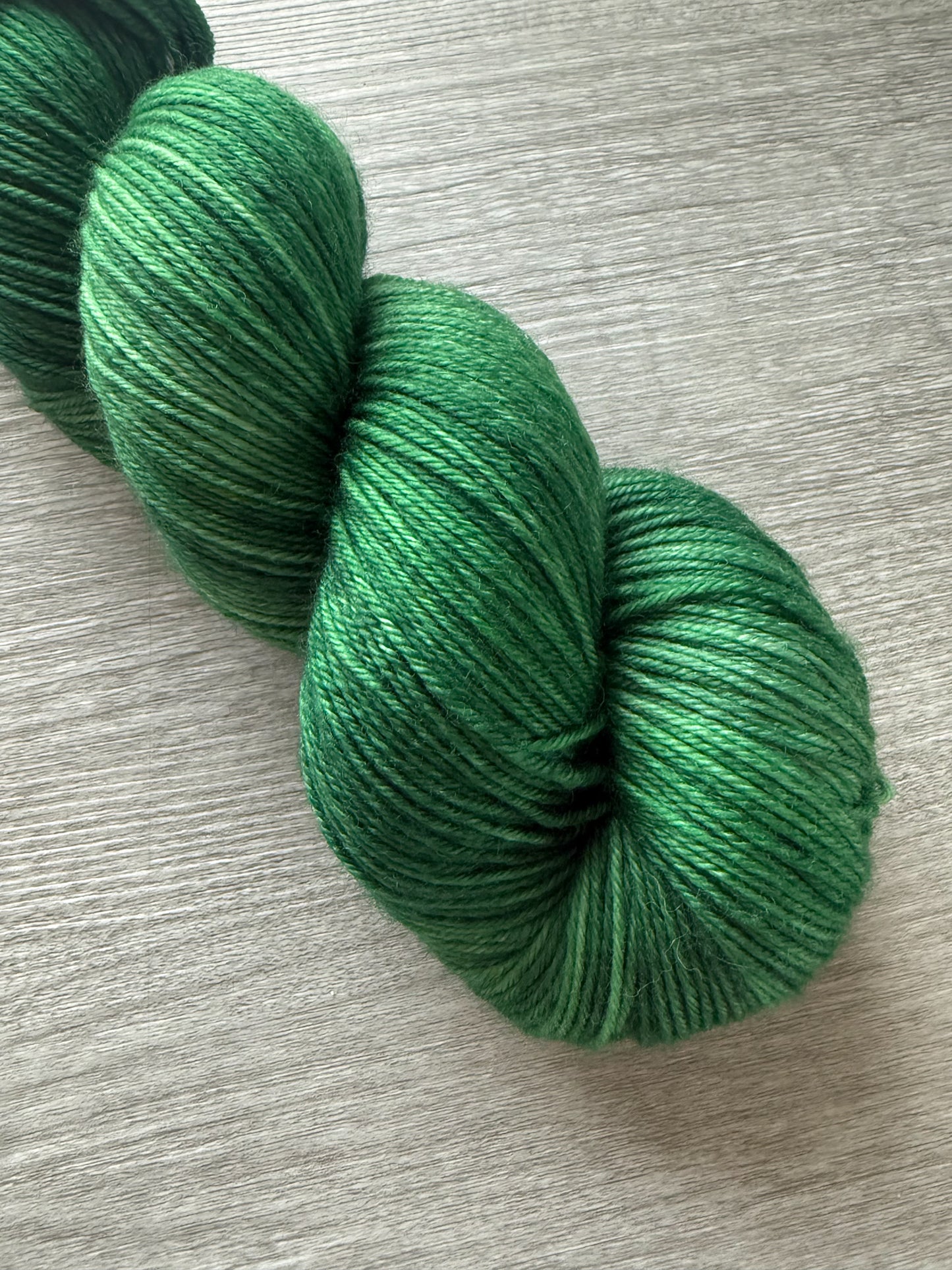 Stained Glass Green Artisan Hand Dyed Merino Wool Yarn
