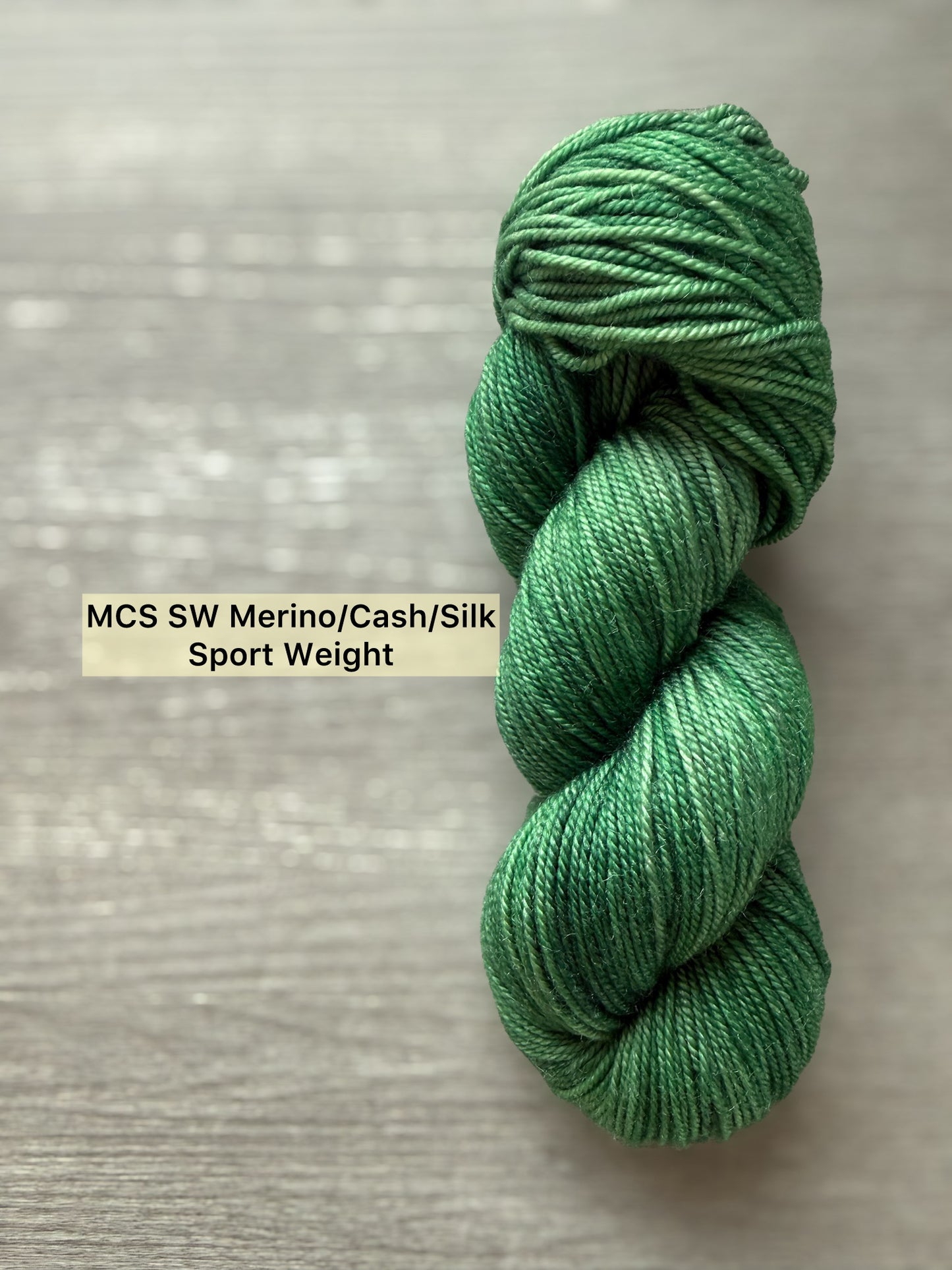 Stained Glass Green Artisan Hand Dyed Merino Wool Yarn