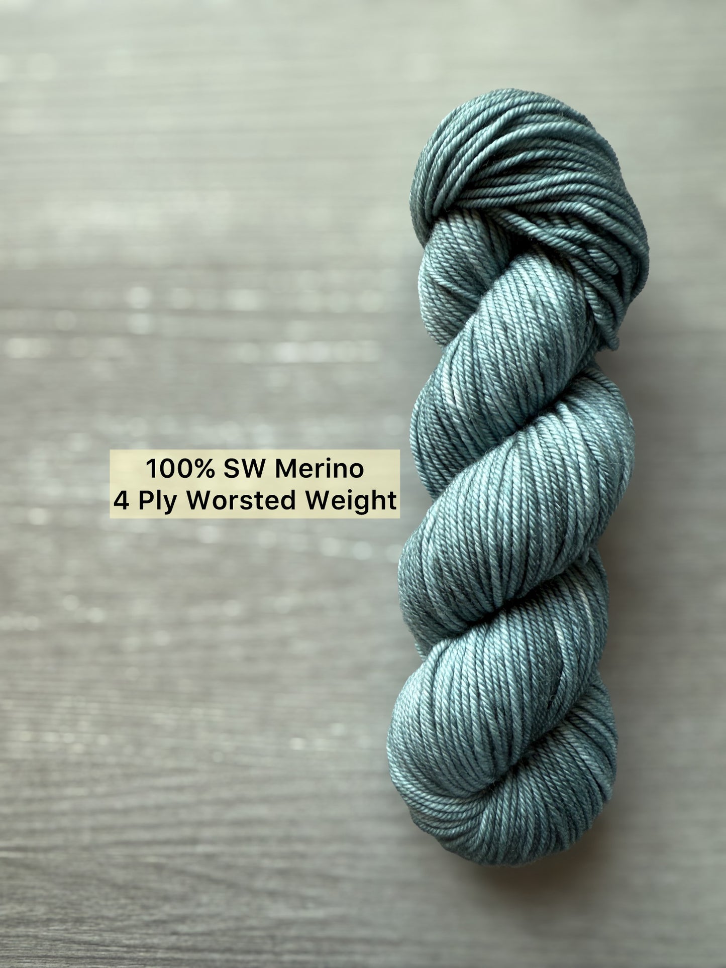 Stone Blue Artisan Hand Dyed Merino Wool Yarn