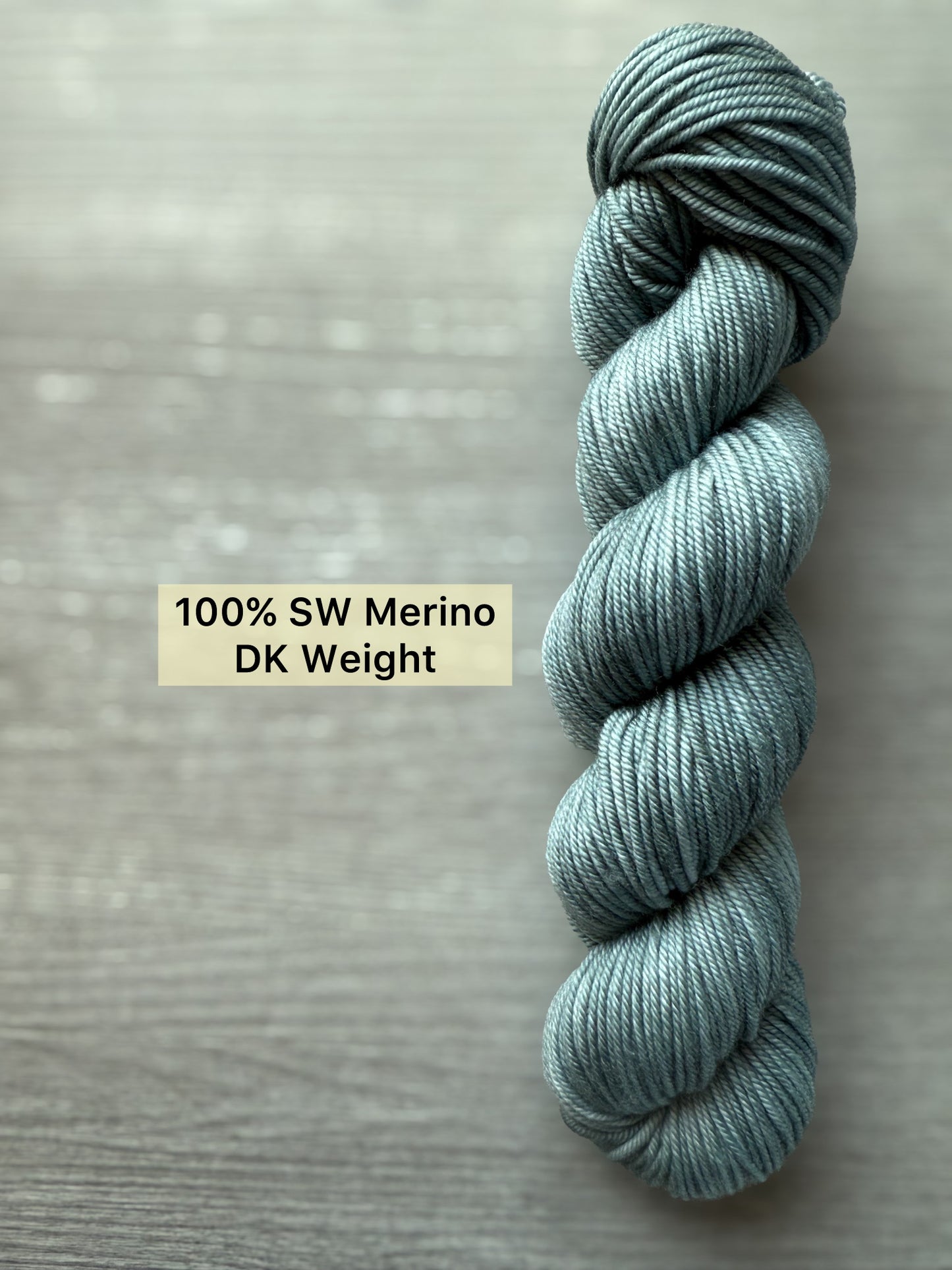 Stone Blue Artisan Hand Dyed Merino Wool Yarn