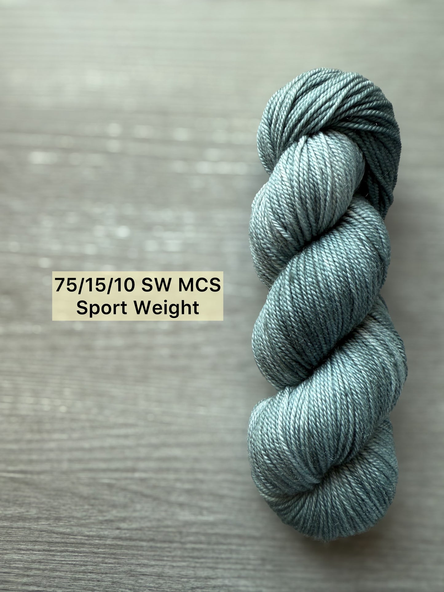 Stone Blue Artisan Hand Dyed Merino Wool Yarn
