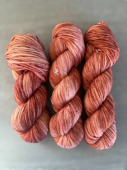 Sun Bleached Brick Artisan Hand Dyed Merino Wool Yarn