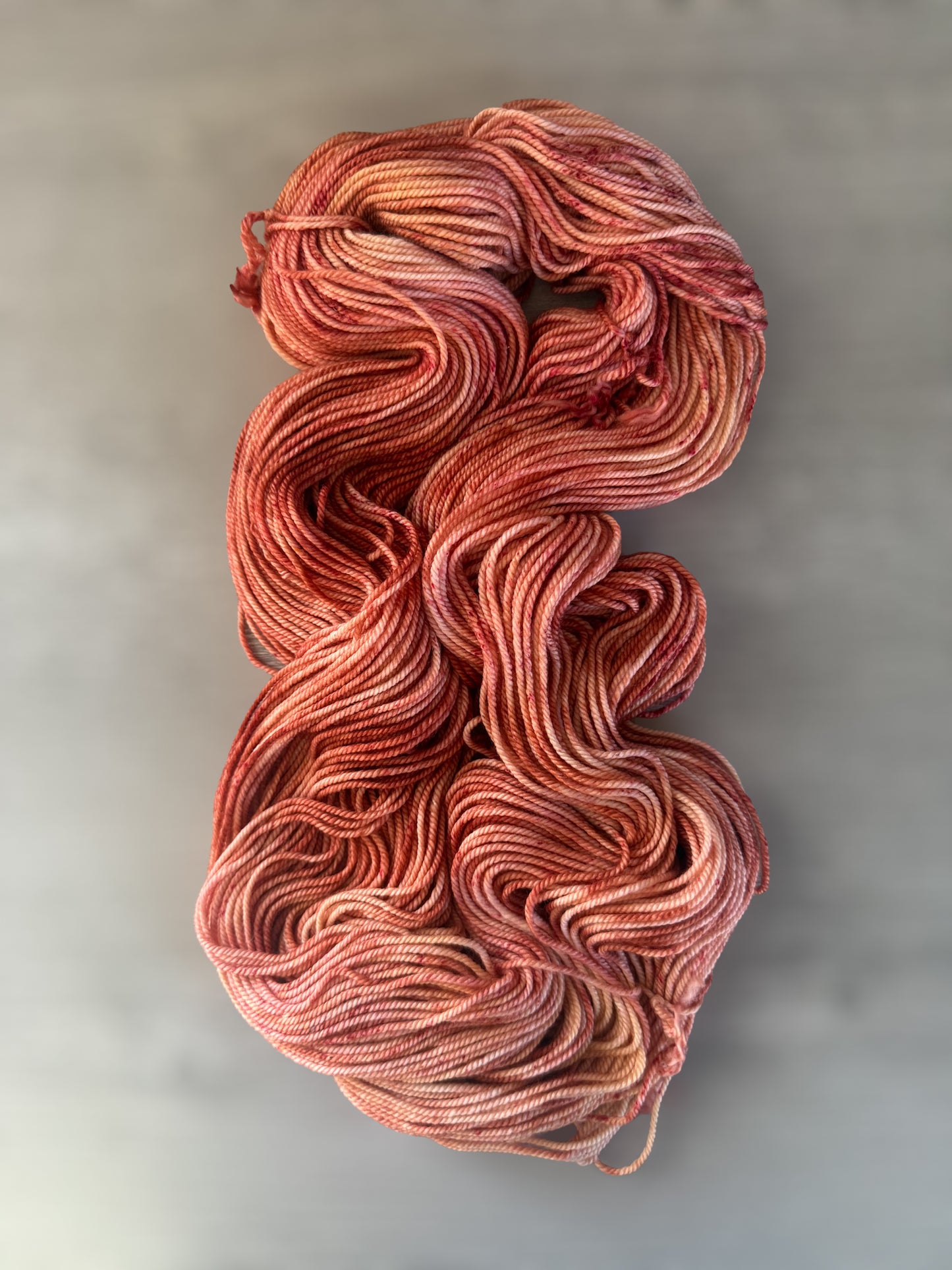 Sun Bleached Brick Artisan Hand Dyed Merino Wool Yarn