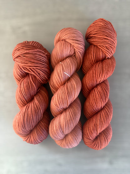 Terracotta Artisan Hand Dyed Merino Wool Yarn