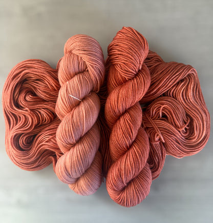 Terracotta Artisan Hand Dyed Merino Wool Yarn