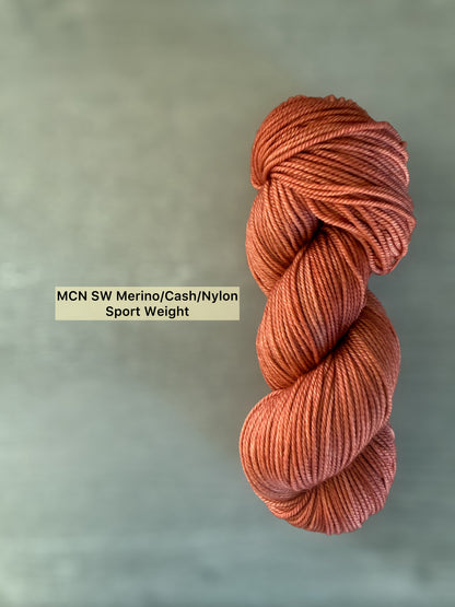 Terracotta Artisan Hand Dyed Merino Wool Yarn