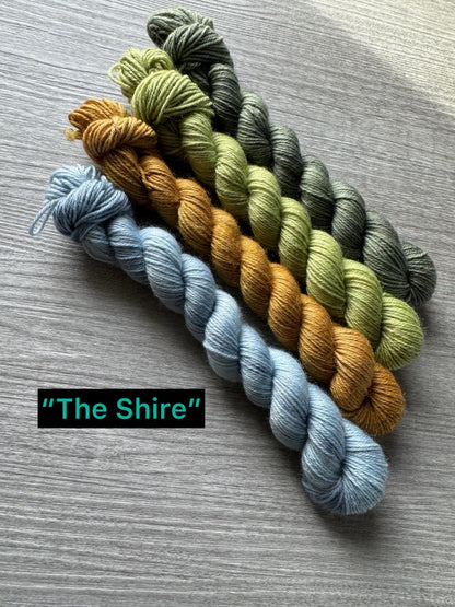 The Shire Mini Skein Hand Dyed Yarn Set LOTR Inspired