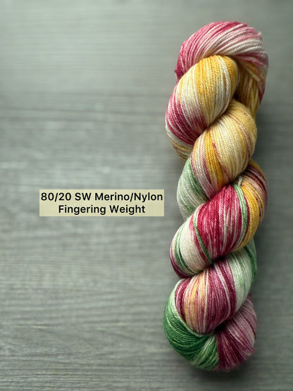 Vintage Christmas Artisan Hand Dyed Merino Wool Yarn