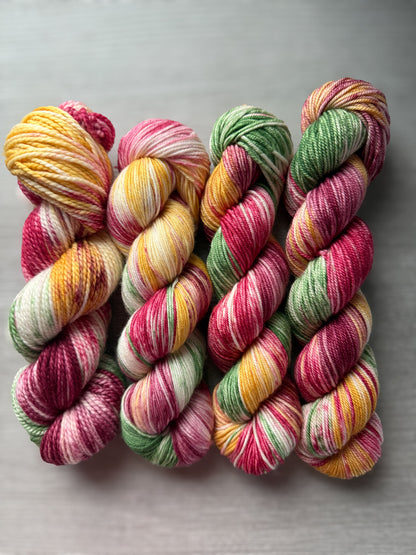 Vintage Christmas Artisan Hand Dyed Merino Wool Yarn