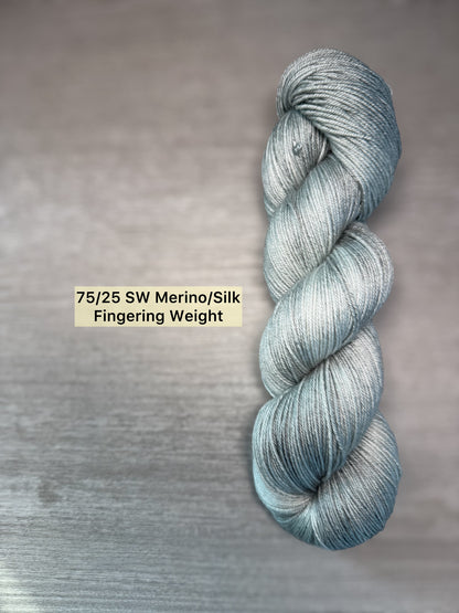 Winter Mist Artisan Hand Dyed Merino Wool Yarn