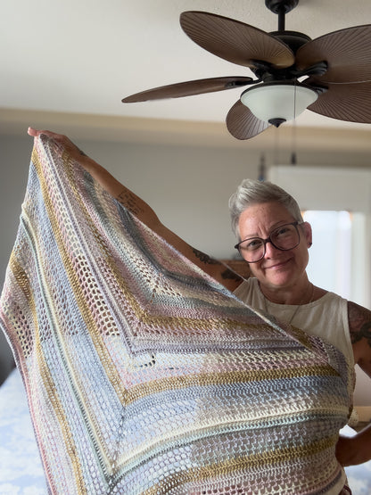 YOLO Shawl “Calming” Pallet Yarn and PDF Pattern Kit