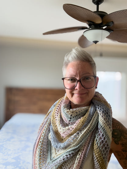 YOLO Shawl “Calming” Pallet Yarn and PDF Pattern Kit
