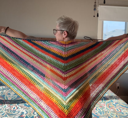 YOLO Shawl “Cheerful” Pallet Yarn and PDF Pattern Kit