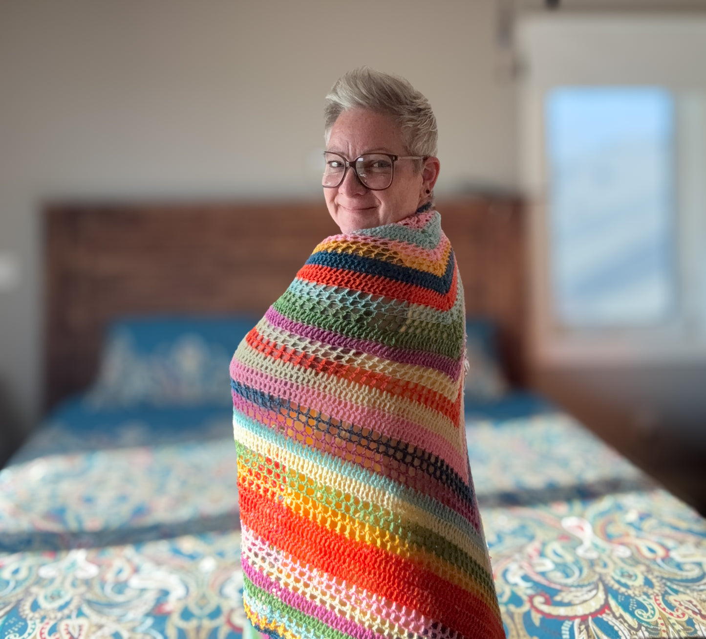 YOLO Shawl “Cheerful” Pallet Yarn and PDF Pattern Kit